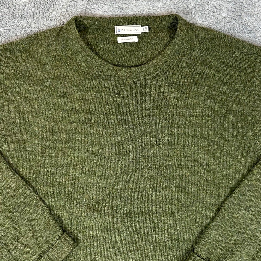 Peter Millar Olive Green Crewneck Sweater